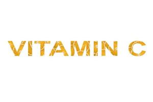 vitamina c escrita a partir de frutas cítricas foto