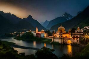 a cidade do Katmandu, Nepal. gerado por IA foto