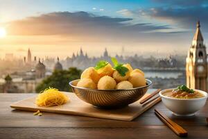 Londres, Inglaterra, Reino Unido, paisagem urbana, comida, asiático, asiático. gerado por IA foto