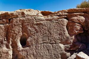 ervas boa arqueológico local - Chile. caverna quadros - Atacama deserto. san Pedro de atacama. foto