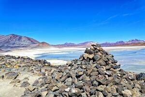 salar de aguas calientes ponto de vista - Atacama deserto - san Pedro de atacama. foto
