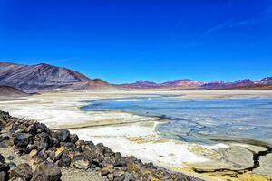 salar de aguas calientes ponto de vista - Atacama deserto - san Pedro de atacama. foto