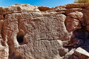 ervas boa arqueológico local - Chile. caverna quadros - Atacama deserto. san Pedro de atacama. foto