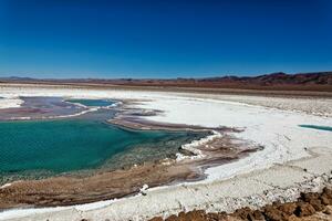 panorama do a escondido baltinache lagoas - Atacama deserto - Chile. foto