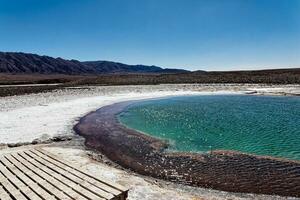 panorama do a escondido baltinache lagoas - Atacama deserto - Chile. foto