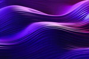 3d renderiza tecnológica ondas com roxo, e vibrante cores. ai generativo foto