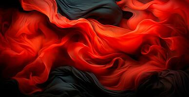 preto-vermelho abstrato fundo ondulado linhas - ai gerado imagem foto