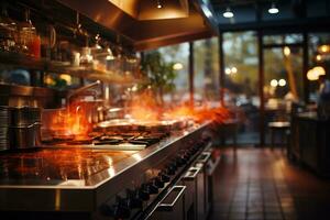 acolhedor manhã situação dentro a cozinha ai gerado foto