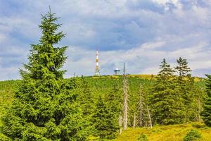 vista panorâmica da paisagem do topo da montanha de brocken harz alemanha