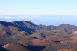 Cratera Haleakala em Maui Havaí foto