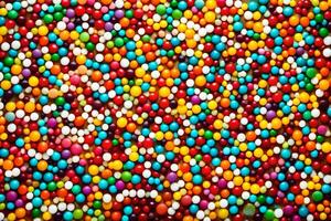 uma ampla pilha do colorida granulados. gerado por IA foto