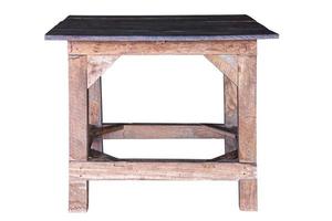 mesa de madeira velha isolada foto