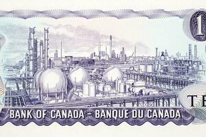 óleo refinaria às sárnia, Ontário a partir de dinheiro foto
