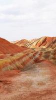 Zhangyei Danxia Landform em Gansu China. foto