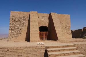 paisagem vista de ruínas de gaochang inturpan xinjiang, província china. foto