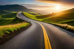 a estrada para sucesso é pavimentou com Boa intenções. gerado por IA foto