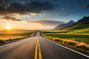 a estrada para sucesso é pavimentou com Boa intenções. gerado por IA foto