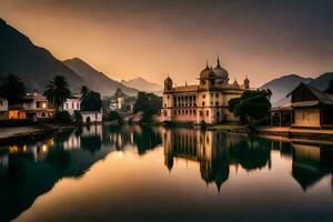a Palácio do a Principe do udaipur, udaipur, Índia. gerado por IA foto