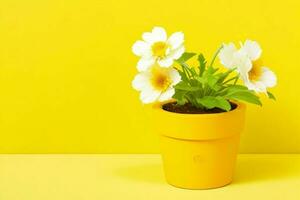 flor em vaso plantas. fundo. ai generativo pró foto