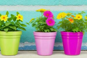 flor em vaso plantas. fundo. ai generativo pró foto