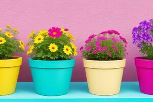 flor em vaso plantas. fundo. ai generativo pró foto