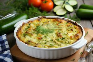 abobrinha clafoutis melhorada de parmesão. ai generativo foto