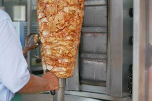 rotativo tradicional giroscópios carne fechar acima foto