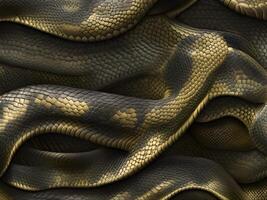 fechar acima verde serpente pele textura. 3d ilustração foto