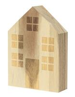 brinquedo de madeira casa em branco isolado fundo foto