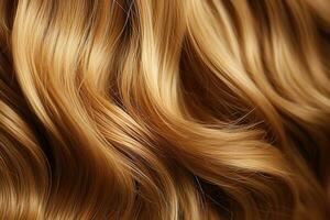 Loiras cabelo fechar-se. mulheres grandes loiro cabelo. lindo estilo do brilhante cachos. cabelo coloração. cabeleireiro tratamentos. gerado de artificial inteligência foto