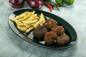 vegano cozinha - grão de bico volta falafel foto