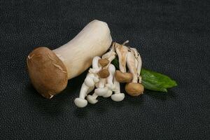 cogumelo asiático cru - pronto para cozinhar foto