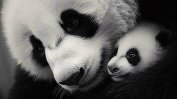 uma casal do pandas ai gerado foto