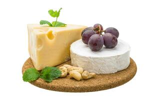 variedade queijo isolado em branco foto