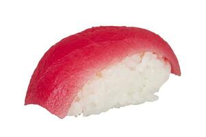 closeup de um sushi de atum foto