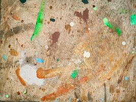 abstrato pintura do uma escova golpes em manchado madeira textura foto