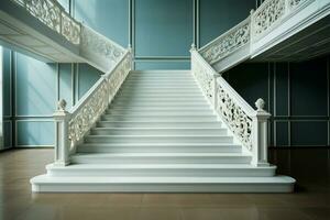 vazio, gracioso escada passos revelar seus inerente beleza ai gerado foto