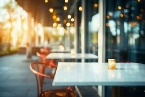 abstrato cafeteria borrão, perfeito para configuração uma restaurante inspirado pano de fundo ai gerado foto