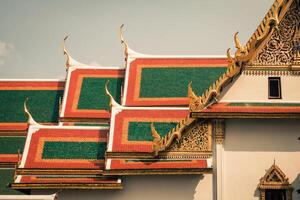 cobertura do wat phra kaew, têmpora do a esmeralda Buda, Bangkok, tailândia. foto