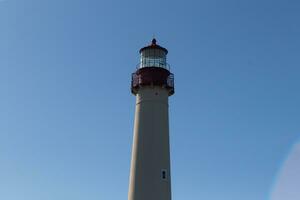 isto é capa pode ponto farol dentro Novo jérsei. Eu amor a branco Veja do Está torre e a vermelho topo para isto este carrinhos Fora a partir de tão muitos. isto baliza do esperança ajuda pessoas às mar para navegar. foto