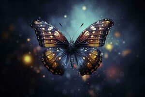 uma borboleta simbolizando metamorfose dentro emdr terapia isolado em uma gradiente fundo foto