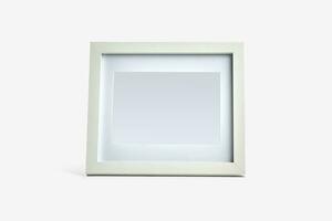 branco moderno foto quadro, Armação isolado em branco fundo. fechar acima, cópia de espaço para seu texto ou imagens