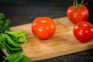 corte legumes para salada foto