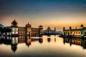 a Palácio do amritsar, Índia. gerado por IA foto