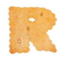 biscoitos na forma da letra r
