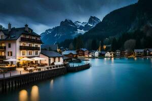 a Cidade do Altenkirchen, Áustria. gerado por IA foto