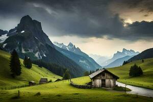 a Alpes, Suíça, pessoa, pessoa, pessoa, pessoa, pessoa, pessoa,. gerado por IA foto