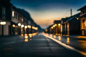 foto papel de parede a céu, rua, luzes, a cidade, a luzes, a cidade, o. gerado por IA