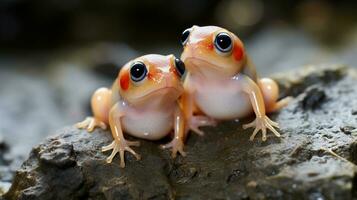 foto do coração derretido dois raio X tetras com a ênfase em expressão do amar. generativo ai