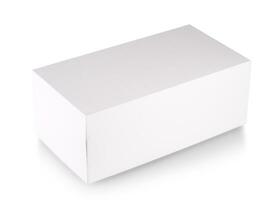 caixa de papelão isolada no fundo branco foto
